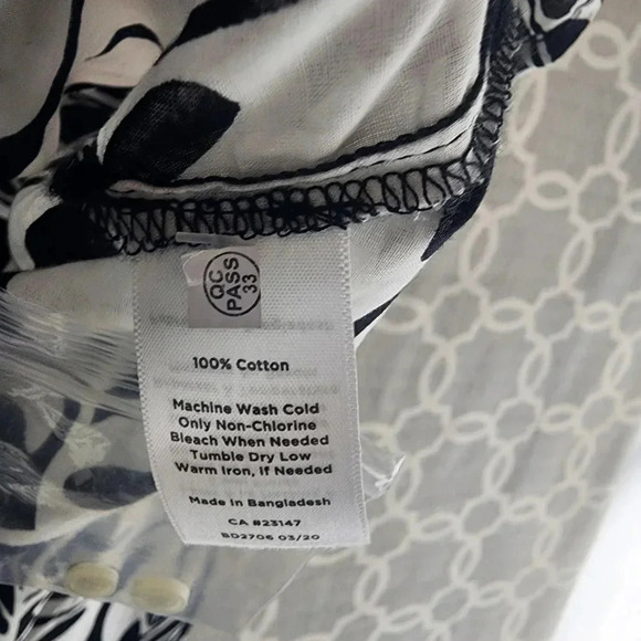 Talbots Cotton Floral Button Up Women's Shirt XS -7415b - Picture 7 of 9